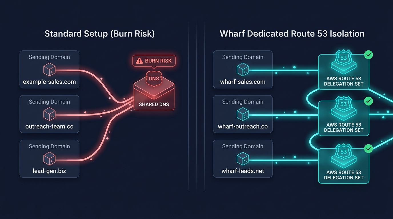 Wharf Dedicated Route 53 Isolation Topology